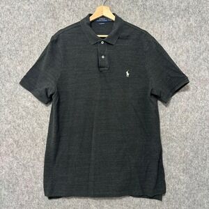 Polo Ralph Lauren Mens Large Gray Classic Fit Short Sleeve Cotton Polo Shirt